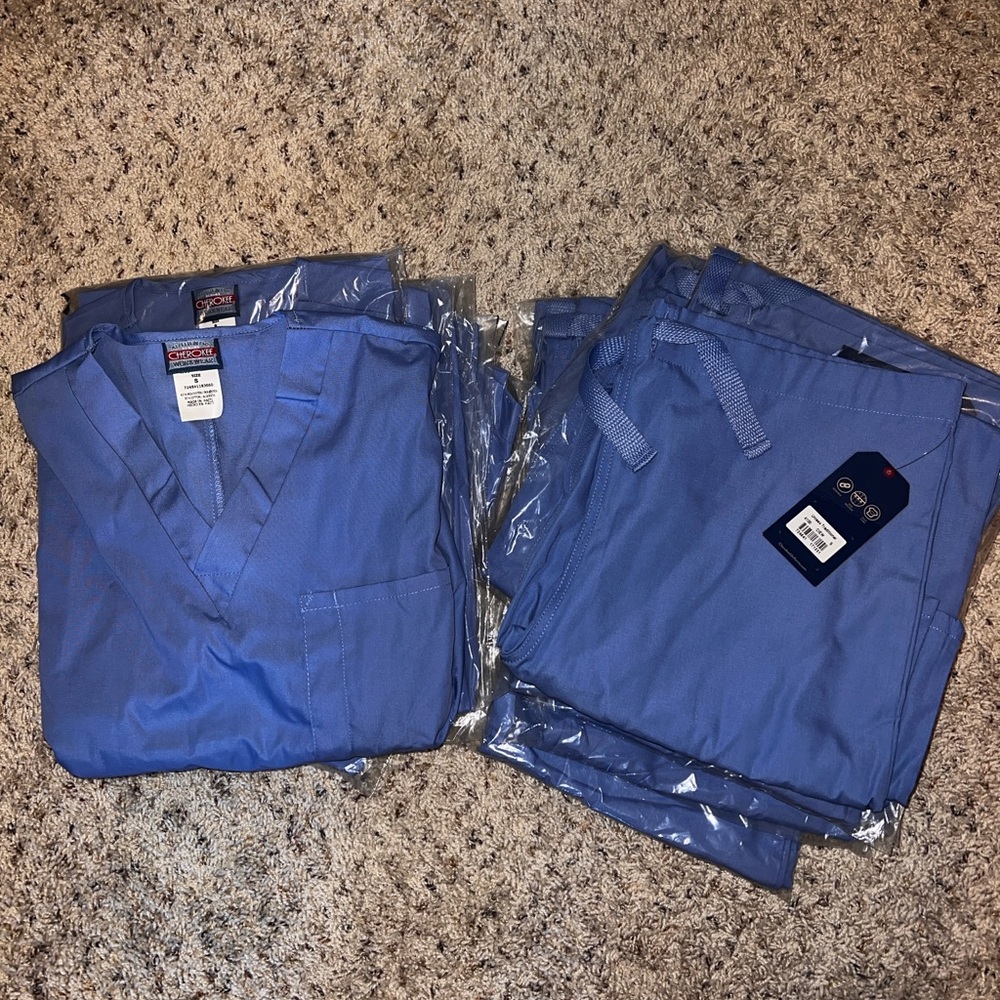 Cherokee Blue Scrub Set